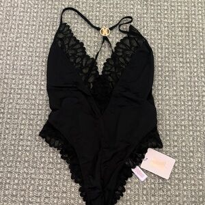 Sexy Black Lace Bodysuit NWT size large
